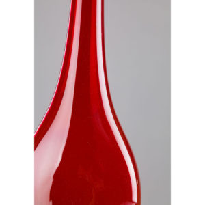 Wazon czerwone szkło Huta Barbara proj. Danuta Pałka-Szyszka fot. desa.pl