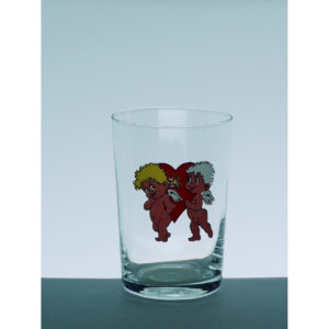 Szklanka malowana kupidyny Huta Tarnów proj. Adam Ptak fot. Adam Ptak