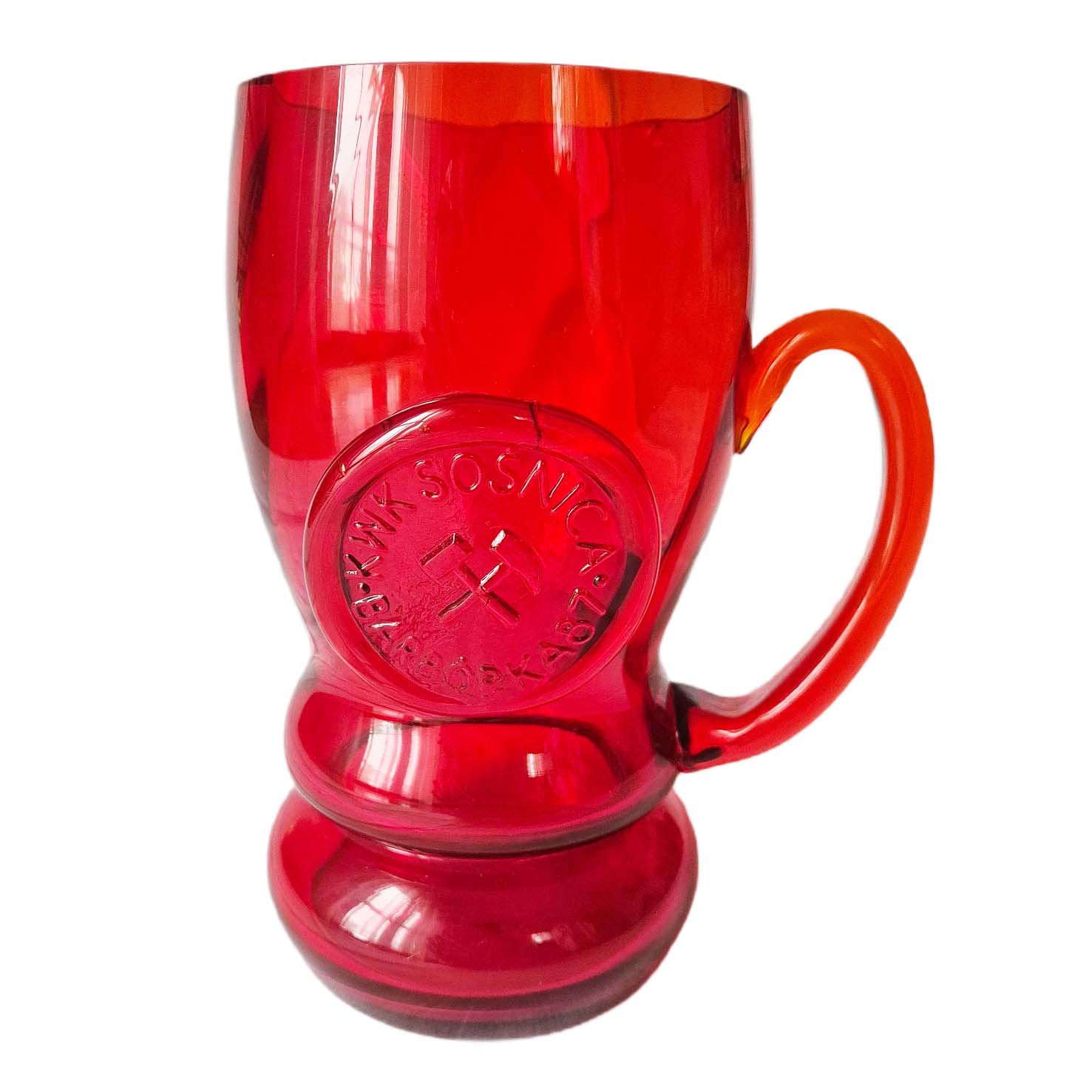 Kufel szklany okolicznościowy Huta Sudety fot. Marek Ryszka