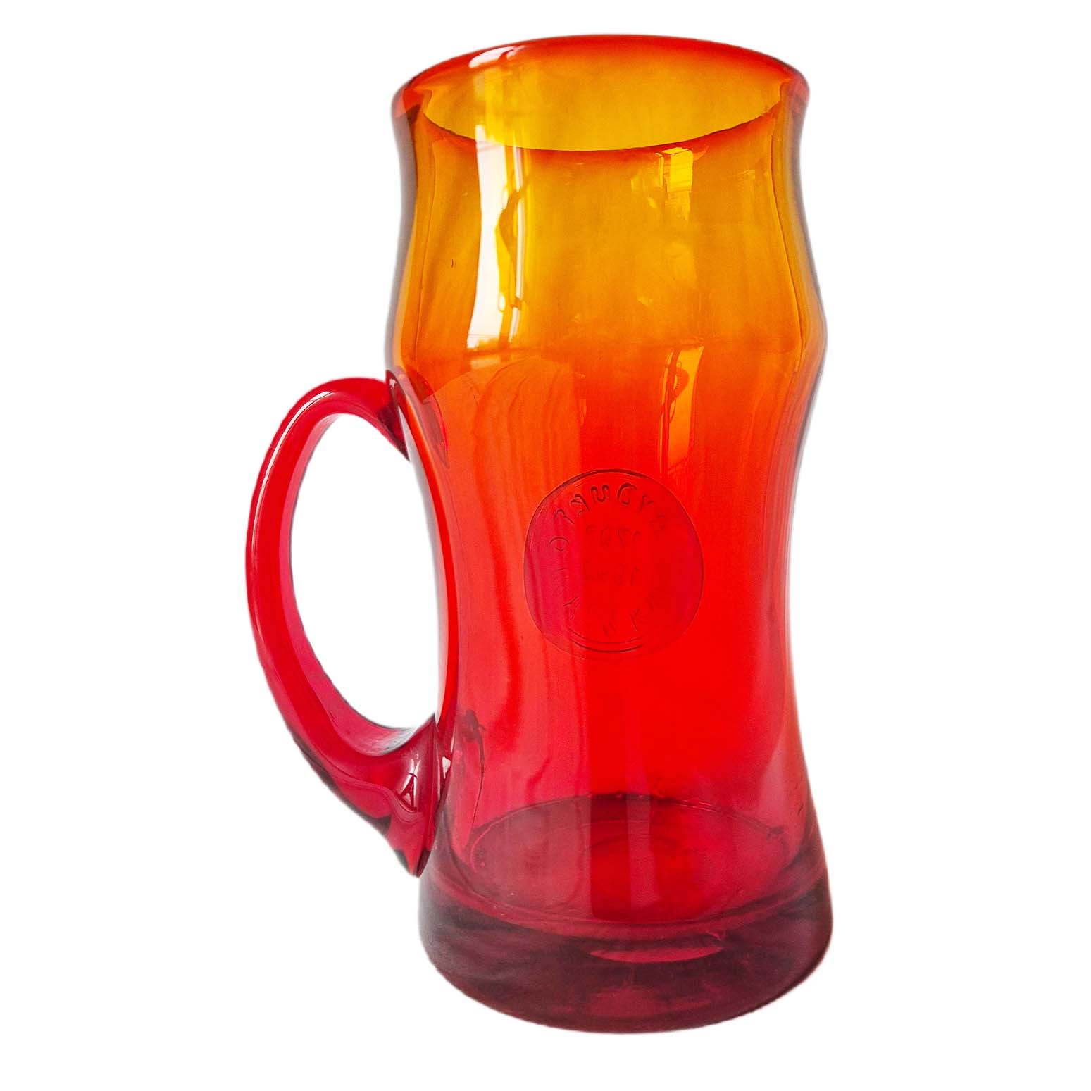 Kufel szklany okolicznościowy bok Huta Sudety fot. Marek Ryszka